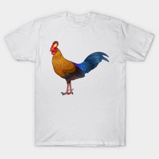 Sri Lankan junglefowl bird cartoon illustration T-Shirt